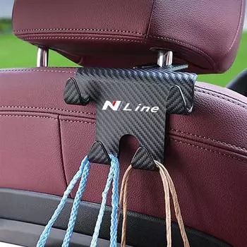 Многоцелевые крючки для хранения автомобиля, аксессуары для салона автомобиля для Hyundai N LINE i30 i20 Sonata Accent Tucson Elantra Veloster Kona Tucson чёрный