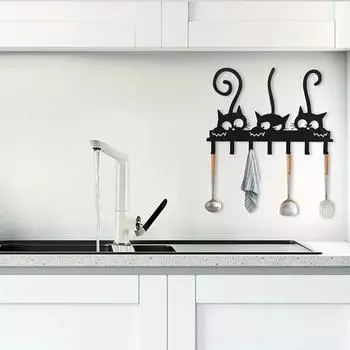 Многоцелевые крючки для трех котят — идеально подходят для организации ключей, одежды и полотенец, симпатичные и функциональные декоративные крючки бронзовый