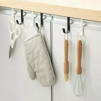 Многоцелевые крючки, крючок для задней двери кухонного шкафа, вешалка для одежды, пальто, шляпа, вешалка для полотенец, крючок для хранения, аксессуары для ванной комнаты чёрный