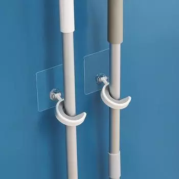 Многоцелевые крючки на клейкой основе, настенный держатель для швабры, вешалка для щетки, метлы, крючок для кухни, ванной комнаты, прочные аксессуары