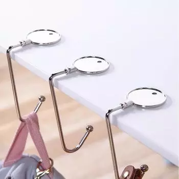 Многоцелевые переносные крючки для офисных столов – удобные крючки для студентов, приставных столов и организации рюкзаков Straight hook серебряный
