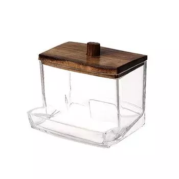 Многоцелевые прозрачные косметические ватные палочки, ватные диски, коробки для хранения, зубочистки, пылезащитная коробка для хранения, портативный видимый диспенсер A3