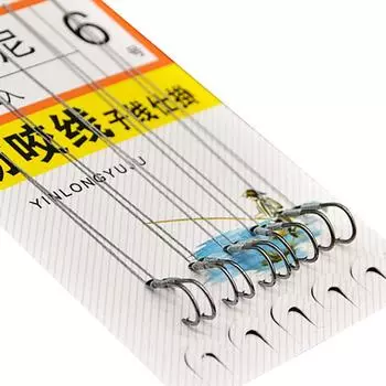 Многоцелевые снасти с леской Колючие крючки из углеродистой стали Крючки для ловли карпа Рыболовные крючки