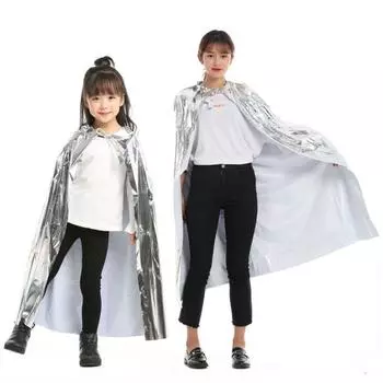 Многоцелевые ведьмы халаты пальто Хэллоуин косплей накидка панк мрачный жнец плащ для взрослых Black-For Kids