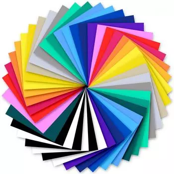 Многоцветная глянцевая теплопередающая виниловая самоклеящаяся постоянная виниловая наклейка для изготовления вывесок для Cricut Cameo DIY PU25