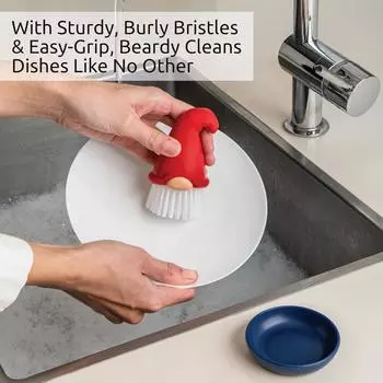 Многоцветная кухонная щетка для мытья посуды Beard, прочная щетина для чистки кухонной утвари One Size белый