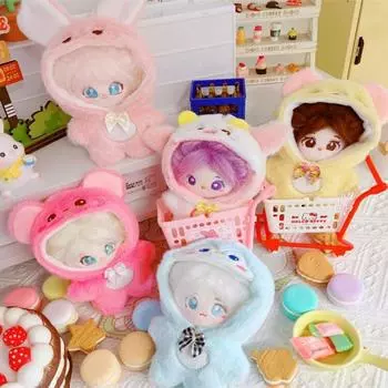 Многоцветная кукла, мультяшные животные, комбинезоны, замена, мультяшная шаль, пальто, подарок на день рождения Cat