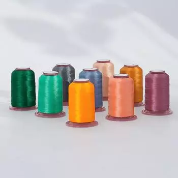 Многоцветная нить для вышивания, 1 шт., сделай сам, разноцветная полиэстеровая нить 120D/2, нить для вышивания