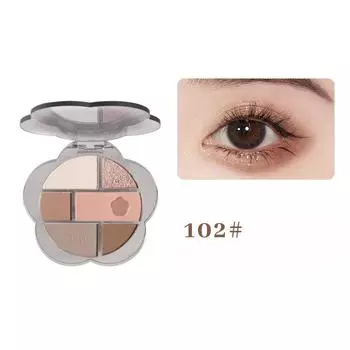 Многоцветная палитра теней для век, матовая перламутровая, нерассыпчатая пудра, цветовой контуринг и осветление макияжа.