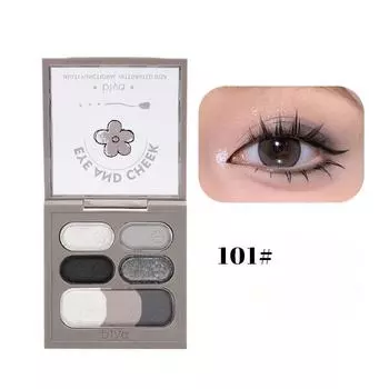 Многоцветная палитра теней для век, матовый перламутровый оттенок, нежный цвет, нелетящая пудра, низкая насыщенность, слегка пьянящие тени