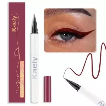 Многоцветная подводка для глаз жидкая водостойкая цветная подводка для глаз Стойкий, ультратонкий кончик, который не размазывается Жидкая водостойкая подводка для глаз с блестками (10# вино