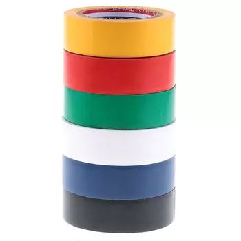 Многоцветная ПВХ изоляционная лента 0,7 дюйма x 33 фута, электроизоляционная лента, огнестойкие ленты для электрических проводов