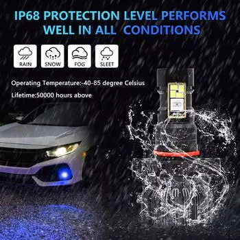 Многоцветная светодиодная противотуманная фара 5202 5201 PS19W PS24W Противотуманные фары с изменением цвета Многоцветная беспроводная связь H8 H9 H11 чёрный