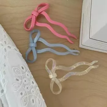 Многоцветная уксусная кислота бант палочка для волос китайский стиль головной убор U-образная шпилька заколка для волос аксессуары для волос вилка для волос для девочек 10.5CM красный