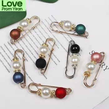 Многоцветные большие бусины английские булавки имитация жемчуга горный хрусталь брошь металлическая пряжка для женщин шарф пальто сумка платье ювелирные изделия подарок