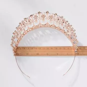 Многоцветные факультативные свадебные украшения, белая корона со стразами, жемчужная корона, тиара