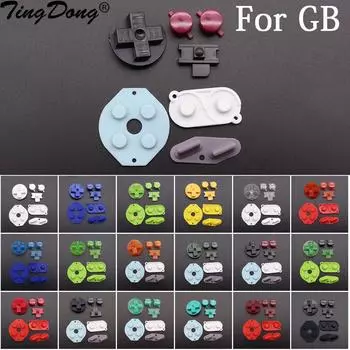 Многоцветные кнопки для Gameboy Classic GB Кнопки для GBO DMG DIY для Gameboy Кнопки AB и резиновые токопроводящие кнопки D-pad