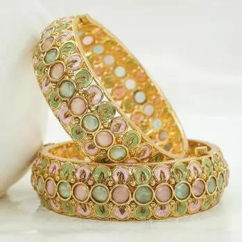 Многоцветные медные браслеты Mina Design с золотым покрытием 2.2 золотой