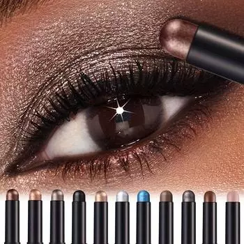 Многоцветные мерцающие матовые кремовые тени для век в карандаше Стойкие естественные контурные карандаши для макияжа глаз для вечеринки Легко наносимые водостойкие тени для век 09