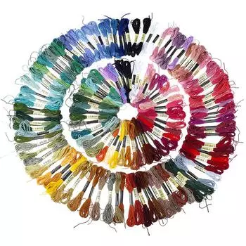 Многоцветные мотки хлопковых ниток для вышивки крестом 50pcs