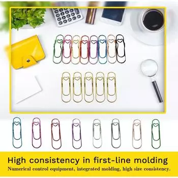 Многоцветный блокнот Креативный зажим для ручки Love металлическая фиксированная пряжка портативный зажим для ручки вставка для ручки скрепка для бумаги 20 шт One Size золотой