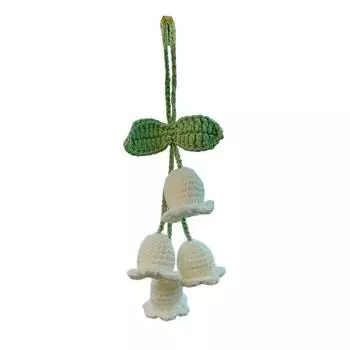 Многоцветный декор для зеркала заднего вида, ручная вязка, экологически чистые подвесные аксессуары для зеркала заднего вида синий