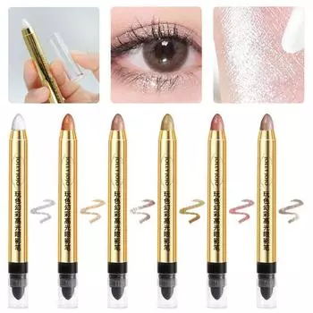 Многоцветный хайлайтер для теней для век, подчеркивающий силуэт, двусторонний карандаш для теней для век, макияж