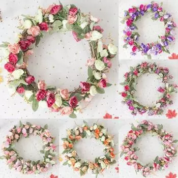 Многоцветный износостойкий декоративный изысканный искусственный шелк пионы искусственные цветы венки настенный венок