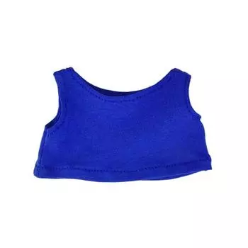 Многоцветный кукольный жилет Сделай сам Футболка без рукавов Подарок Кукольная одежда Хлопковая мягкая кукла синий