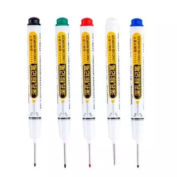 Многоцветный маркер с длинным наконечником для глубоких отверстий, маркер для плитки, водостойкая быстросохнущая масляная ручка, ручка для работы по дереву, 5 мл One Size белый
