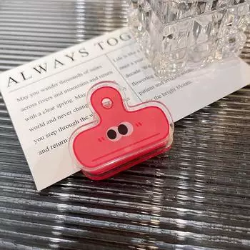 Многоцветный милый акриловый зажим для лица, планировщик, зажим для бумаги, декоративный зажим