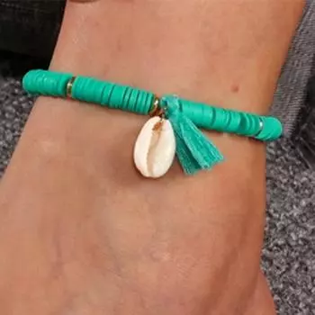 Многоцветный ножной браслет с кисточками в стиле бохо, милый женский браслет ручной работы