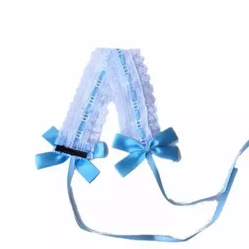 Многоцветный ободок Лолиты с клипсами Сладкий кружевной ободок для волос Модный бант Ленточный головной убор Женский 9