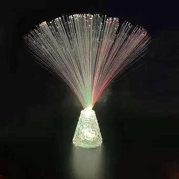 Многоцветный светодиодный оптоволоконный свет, ночник, праздник, свадьба, украшение дома, ночное освещение, лампы серебряный