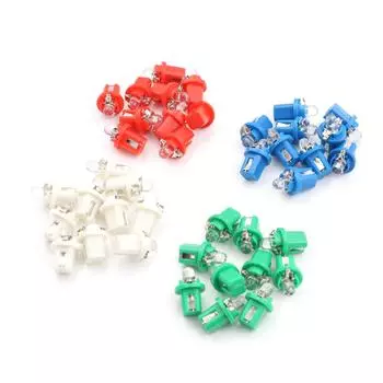 Многоцветный T5 B8.5D B8.5 SMD светодиодный автомобильный свет автомобильные светодиодные лампы для приборной панели DC 12 В 10 шт./лот красный