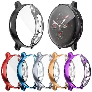 Многоцветный защитный чехол для экрана Samsung Galaxy Watch Active 2, 44/40 мм, мягкий тонкий бампер из ТПУ Active2 40mm чистый