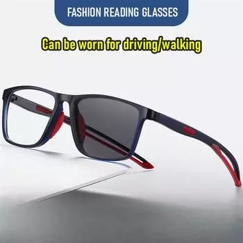 Многофокальные фотохромные очки для чтения с антисиним светом, женские прогрессивные очки для ближнего света, спортивные очки для дальнего зрения Strength 1