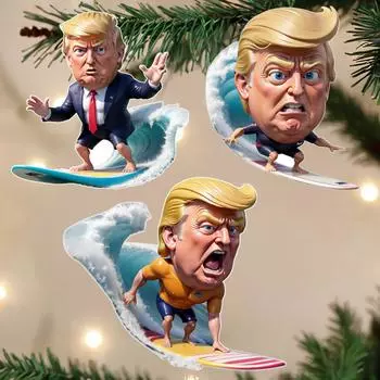 Многофункциональная акриловая подвеска в форме морского серфинга, небольшая подвеска с цветной печатью для ежедневного ношения в автомобиле. One Size