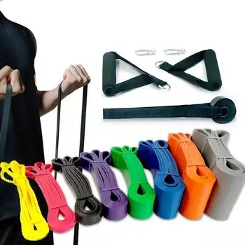 Многофункциональная эластичная лента для фитнеса и тренировок, сопротивление весовой нагрузке, йога, натяжная веревка, весовая опора, резиновые ленты жёлтый