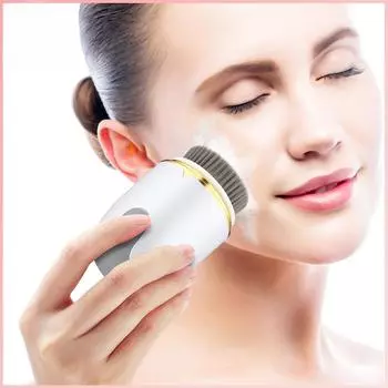 Многофункциональная электрическая очищающая щетка для лица с 2 режимами, три перезаряжаемых аккумулятора, водонепроницаемость IPX5, удаление жира, очистка пор, зарядка через USB
