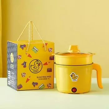 Многофункциональная электрическая плита быстрого приготовления, электрическая кастрюля с антипригарным покрытием для общежития Double Layer