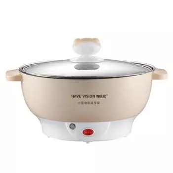 Многофункциональная электрическая плита с антипригарным покрытием, пароварка, кухонный инструмент для приготовления пищи в горшке CN Plug Single Layer белый