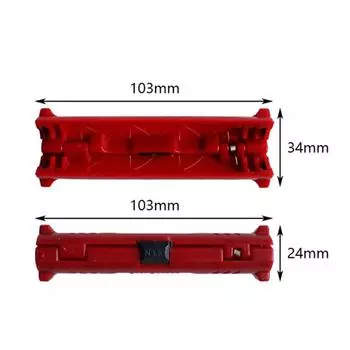 Многофункциональная электрическая ручка для зачистки проводов, ручка для резки проводов, роторный коаксиальный резак, машина для зачистки, плоскогубцы, инструмент красный