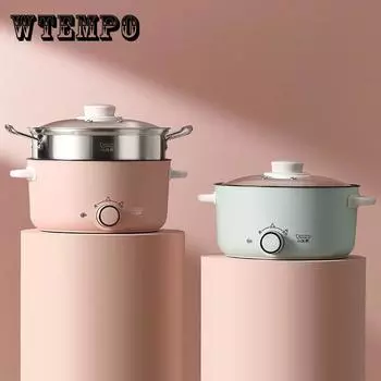 Многофункциональная электрическая сковорода с антипригарным покрытием, бытовая электрическая нагревательная сковорода, студенческая общежития, электрическая сковорода, кастрюля