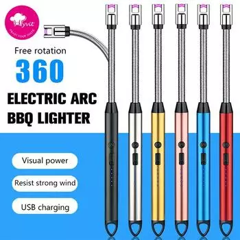 Многофункциональная электрическая зажигалка с ветрозащитным импульсным зажиганием для газовых плит со свечами