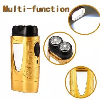 Многофункциональная электробритва 4 в 1, бритва для бороды с фонариком, водонепроницаемая и противоскользящая, инструмент eu plug золотой