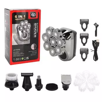 Многофункциональная электробритва с цифровым дисплеем и зарядкой через USB, усовершенствованная бритва с двумя лезвиями 6 в 1