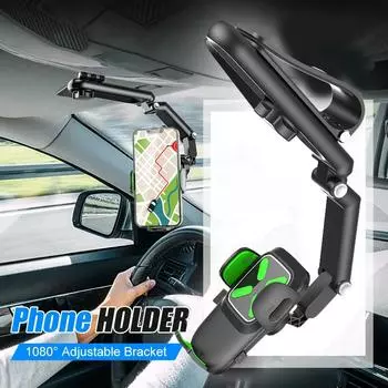 Многофункциональная автомобильная подставка, солнцезащитный козырек, 1080 градусов, регулируемая настольная автомобильная навигаторная подставка Wholes Se F0X6 Grey-1pcs