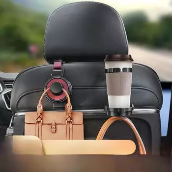 Многофункциональная автомобильная полка для хранения вещей с подстаканником, держателем для телефона и местом для хранения сзади — с легкостью организуйте необходимые в автомобиле вещи. single pack