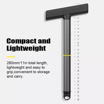Многофункциональная автомобильная щетка для снега 3-в-1, скребок для льда и съемный очиститель шин, 11-дюймовый автомобильный снег серый